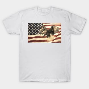 Vintage Eagle and Flag T-Shirt